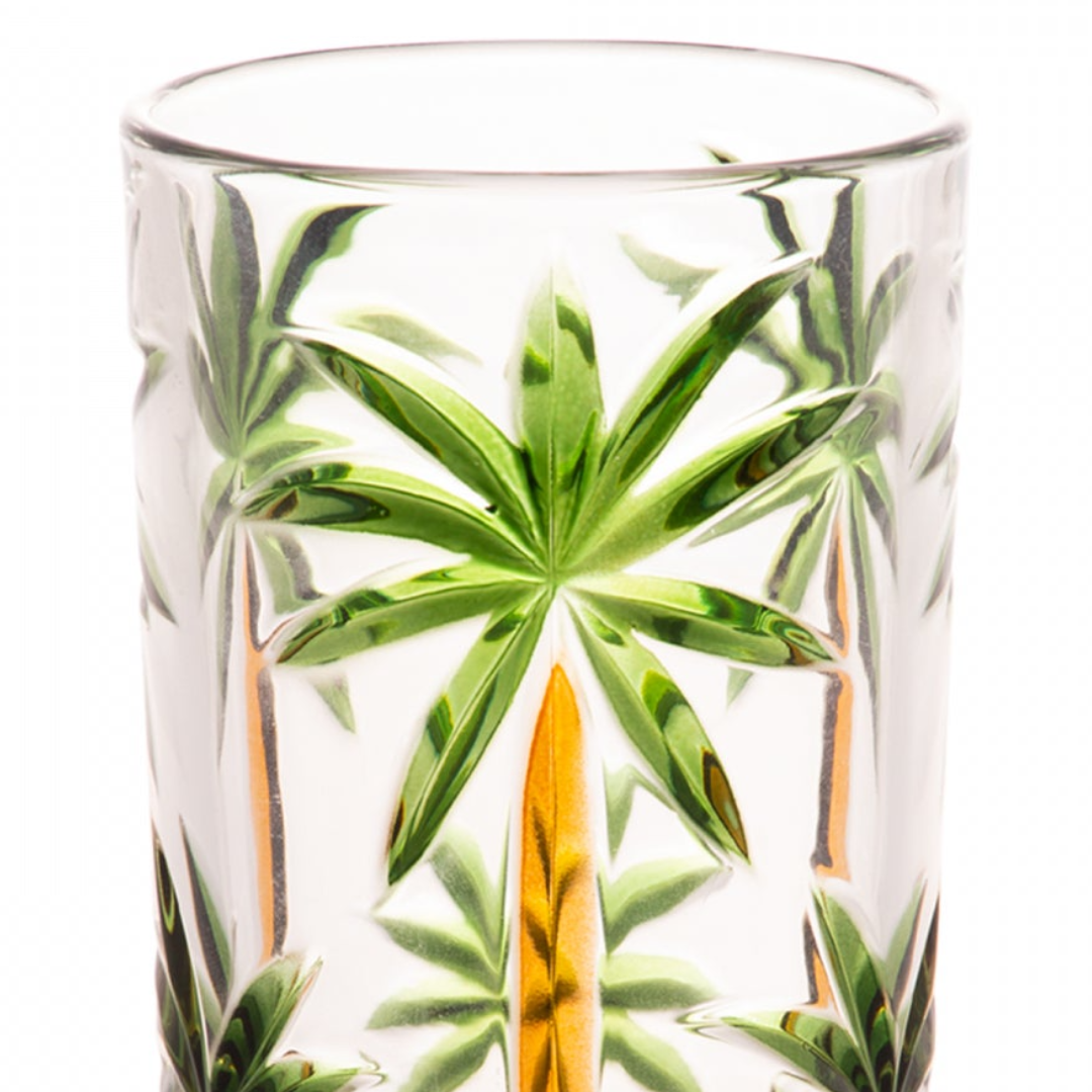 Copo Alto Palm Tree Handpaint 360Ml Coliseu