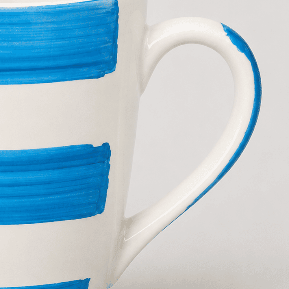 Caneca Reta Faixas Azul 300ml Etilux