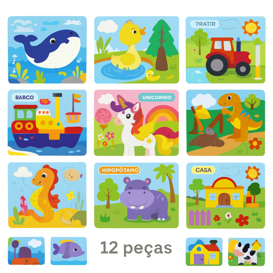 Quebra-Cabeça De Madeira Divertido Arktoys