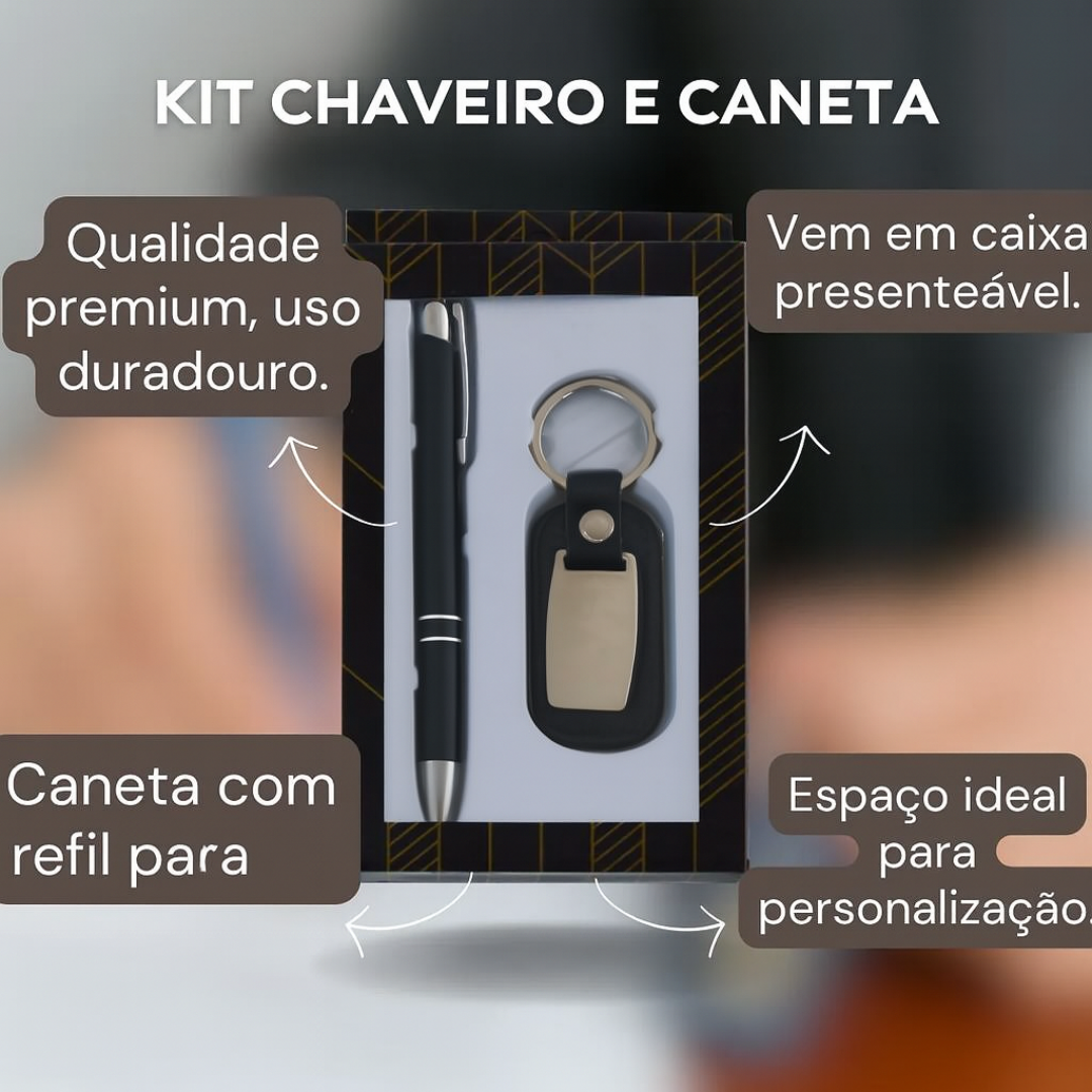 Caneta De Metal C/Chaveiro De Metal