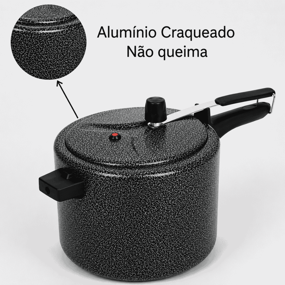 Panela de Pressão 10 Litros Craqueada Alumini