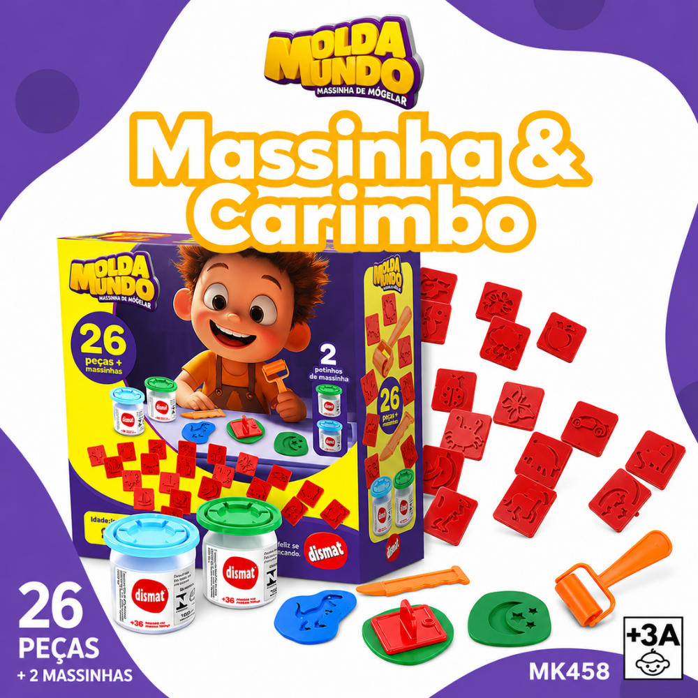 Massinha e Carimbo Molda Mundo Dismat