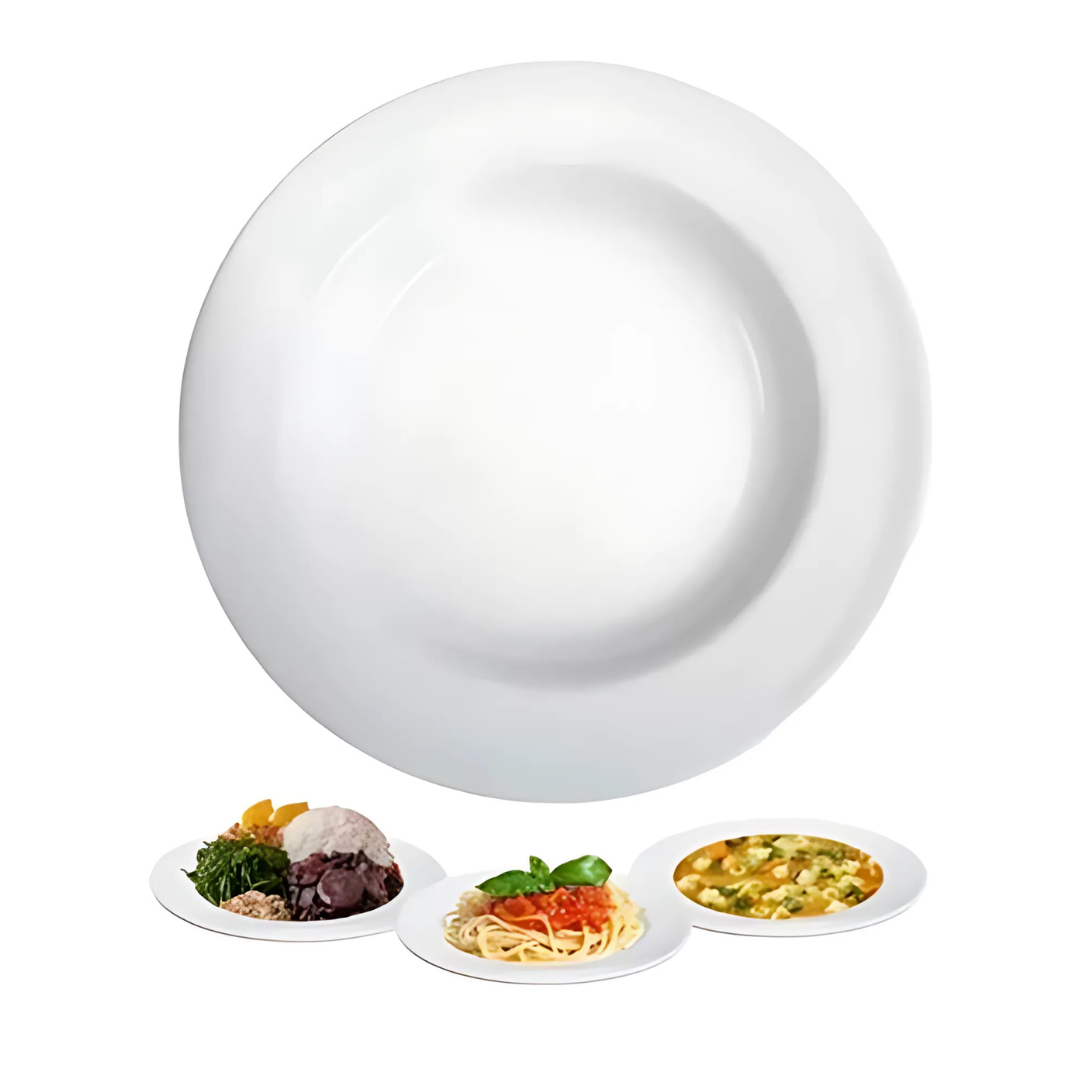 Prato Fundo 25cm Branco Melamina Utilgoods