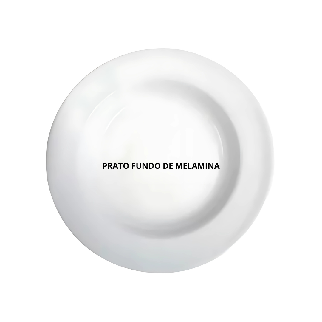 Prato Fundo 25cm Branco Melamina Utilgoods