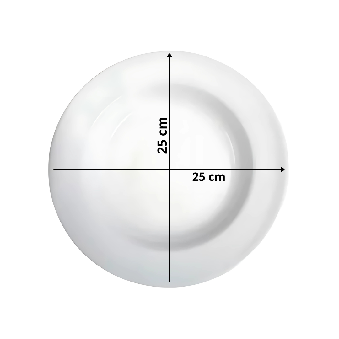 Prato Fundo 25cm Branco Melamina Utilgoods