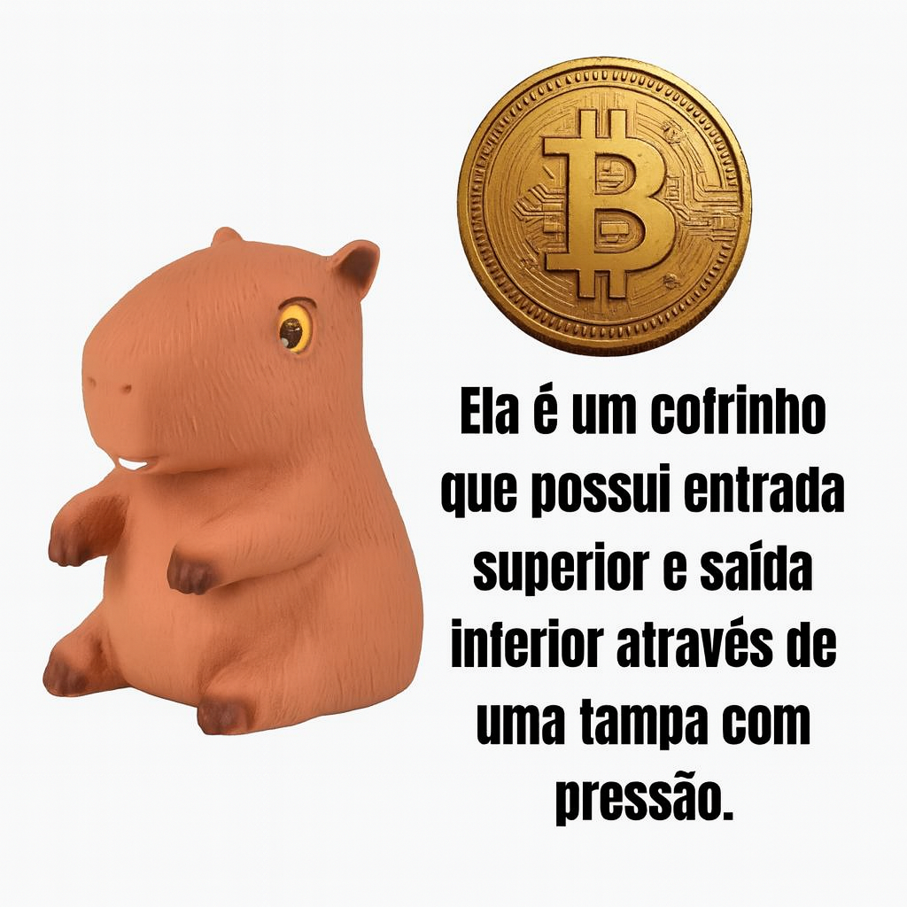 Boneco Capivara Cofrinho Surpresa Olhos Brilham No Escuro Vinil