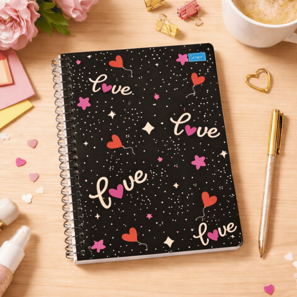 Caderno Love Cd 15 Matérias 240 Folhas Smart