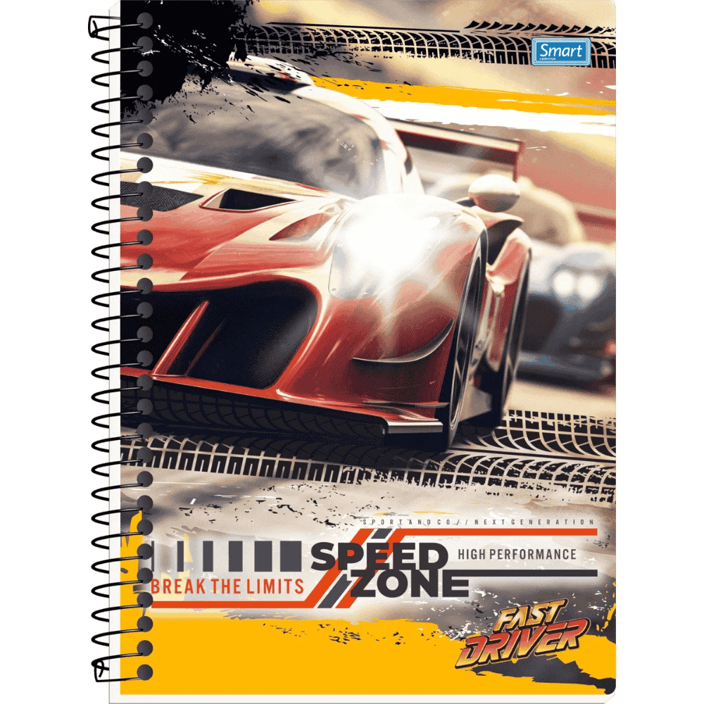 Caderno Fast Drive Cd 15 Matérias 240 Folhas Smart