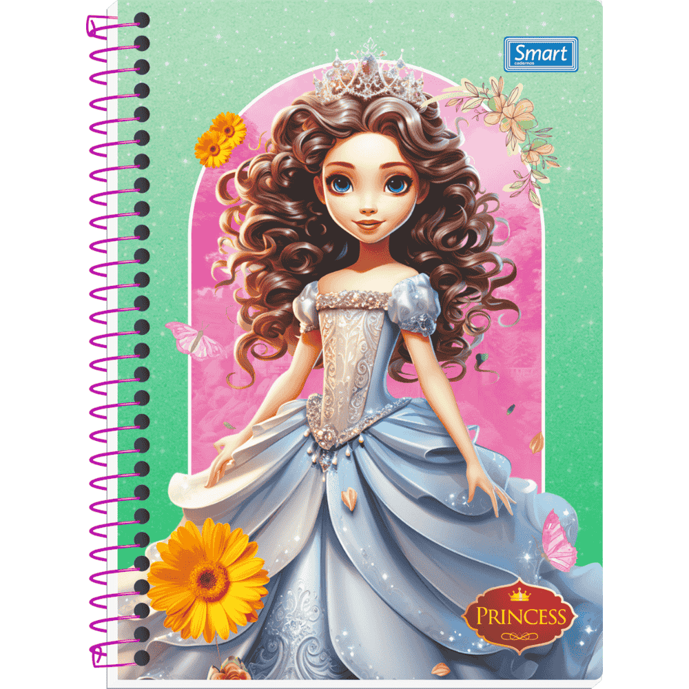 Caderno Princesas Cd 240Fls 15Mat Smart