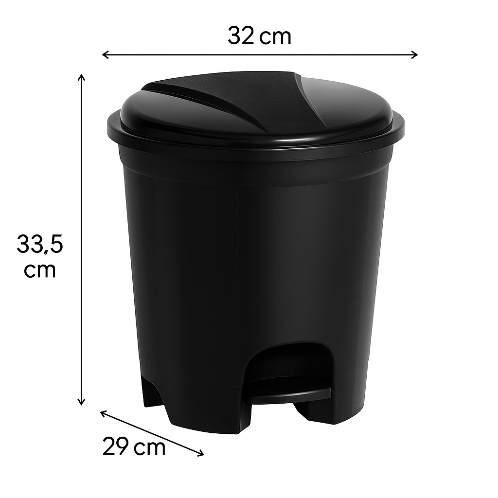 Lixeira Redonda Com Pedal 12L Rischioto