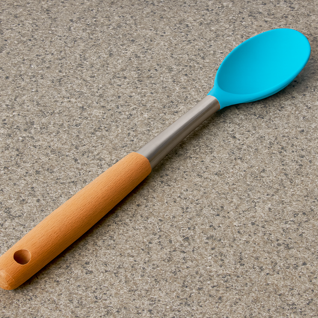 Colher De Silicone Com Cabo De Madeira Dk Armarinhos