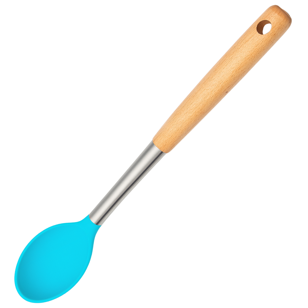Colher De Silicone Com Cabo De Madeira Dk Armarinhos