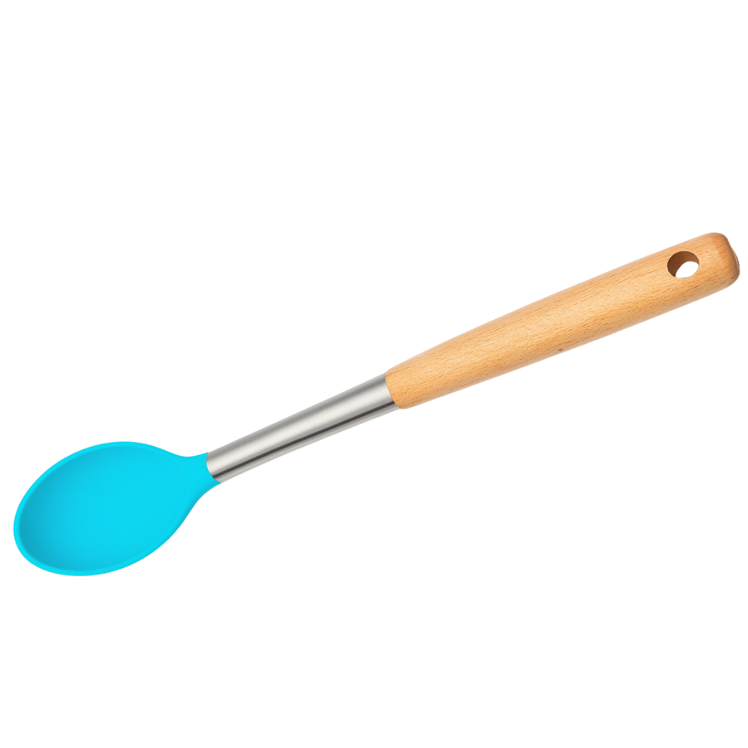 Colher De Silicone Com Cabo De Madeira Dk Armarinhos