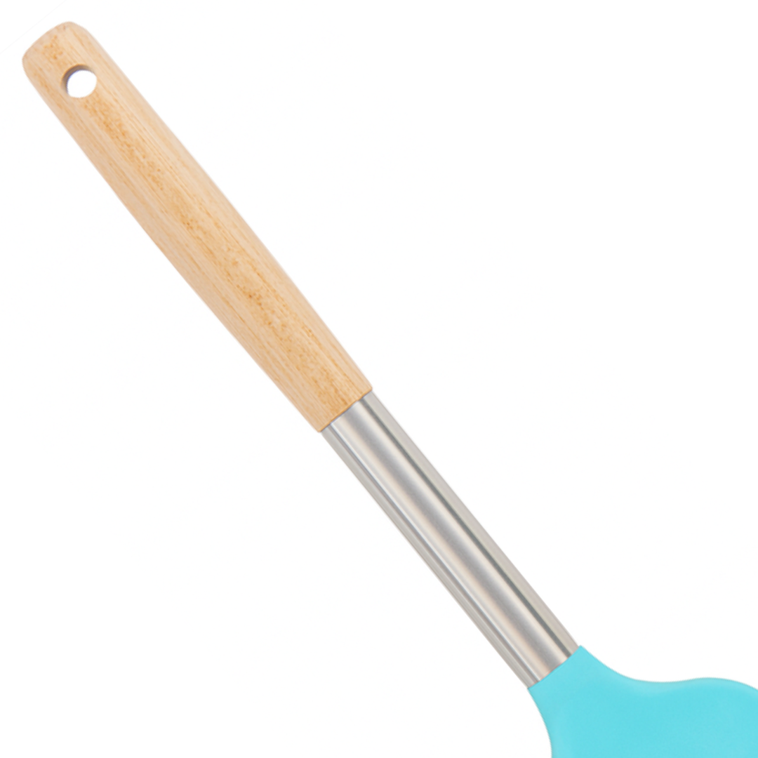 Espátula De Silicone Com Cabo De Madeira Dk Armarinhos