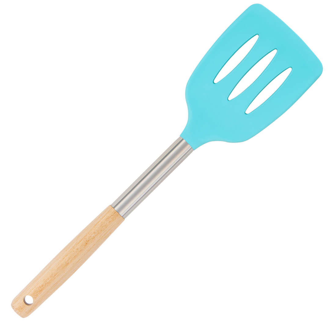 Espátula De Silicone Com Cabo De Madeira Dk Armarinhos