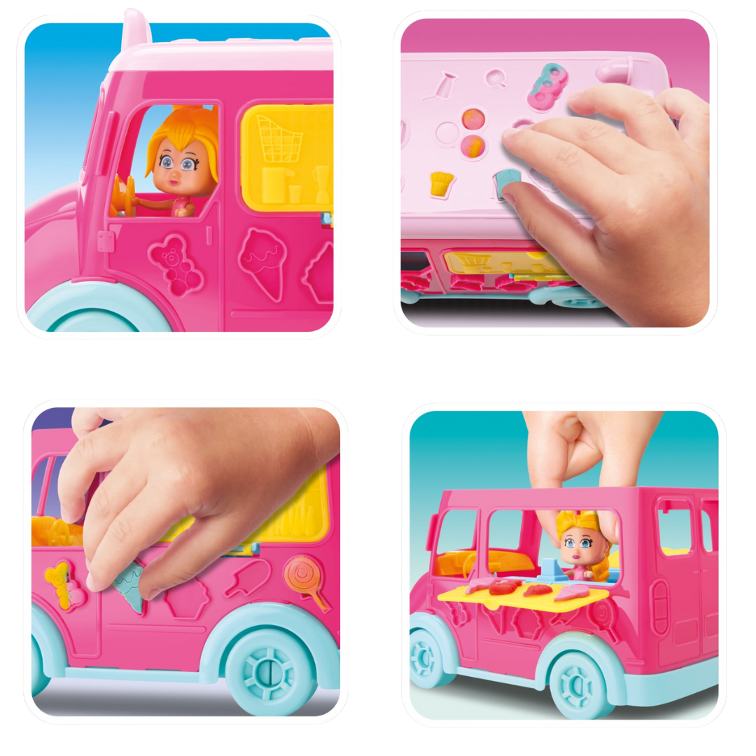 Boneca Com Massinha E Carrinho Divertoys