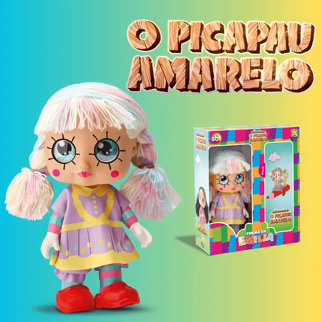 Boneca Emília Sítio Do Pica Pau Amarelo Divertoys