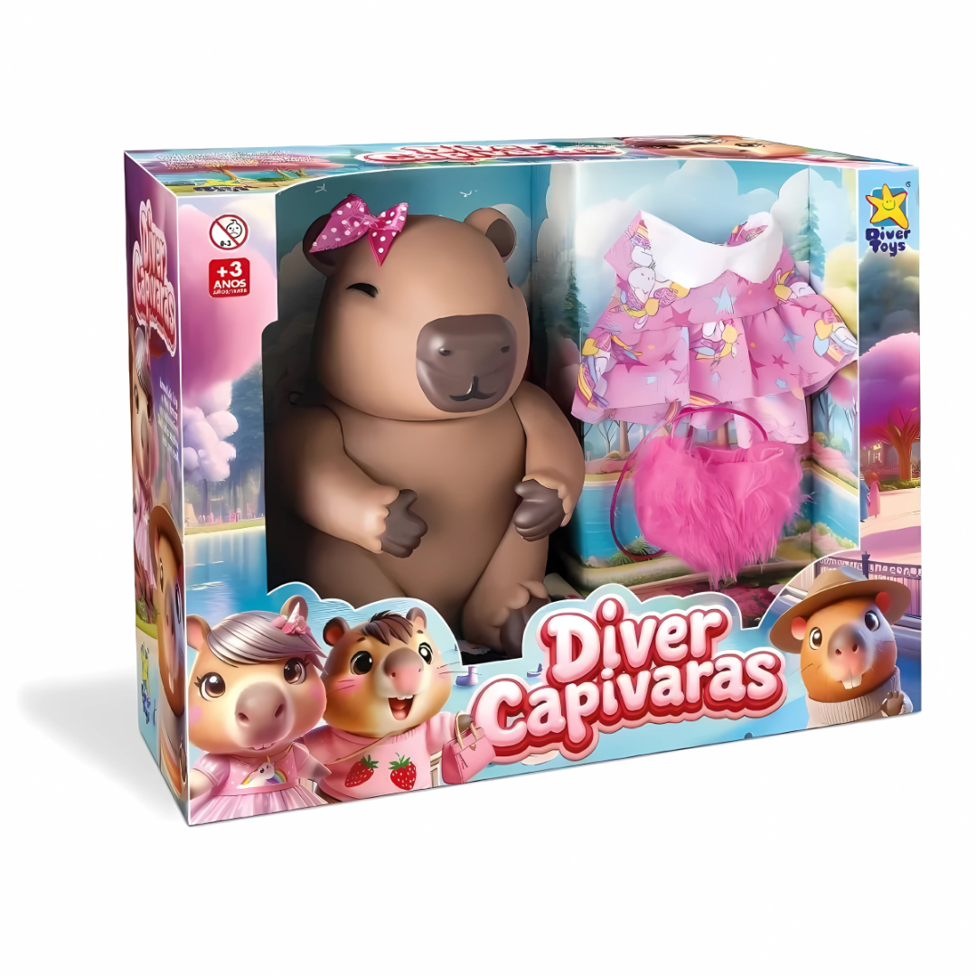 Mimi Capivara Vestido Rosa