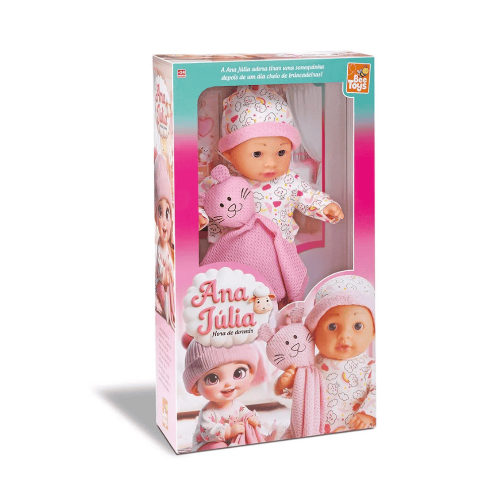 Boneca Ana Julia Hora De Dormir Bee Toys