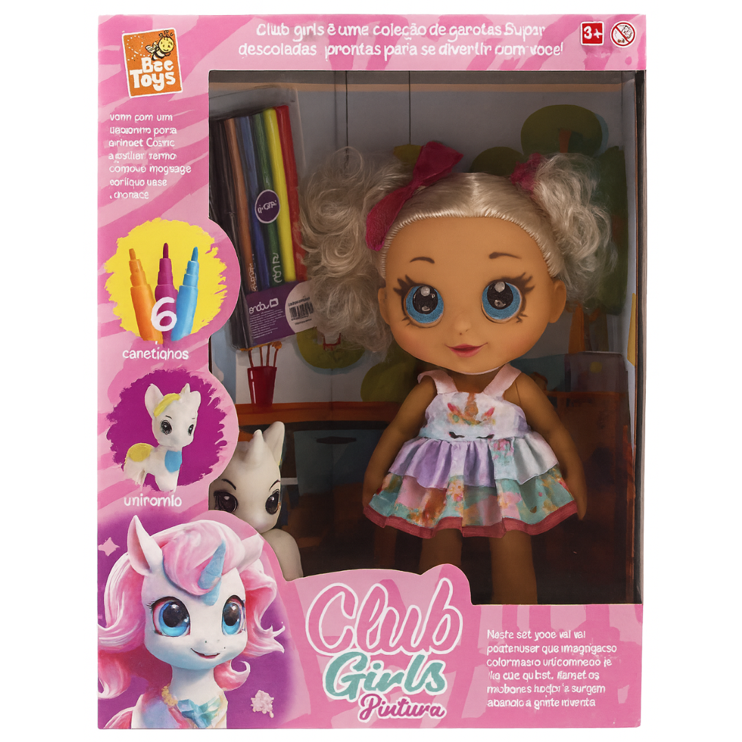 Boneca Club Gilrs Pintura Bee Toys