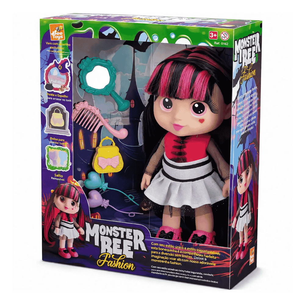 Boneca Monster Bee Fashion Vampira Bee Toys