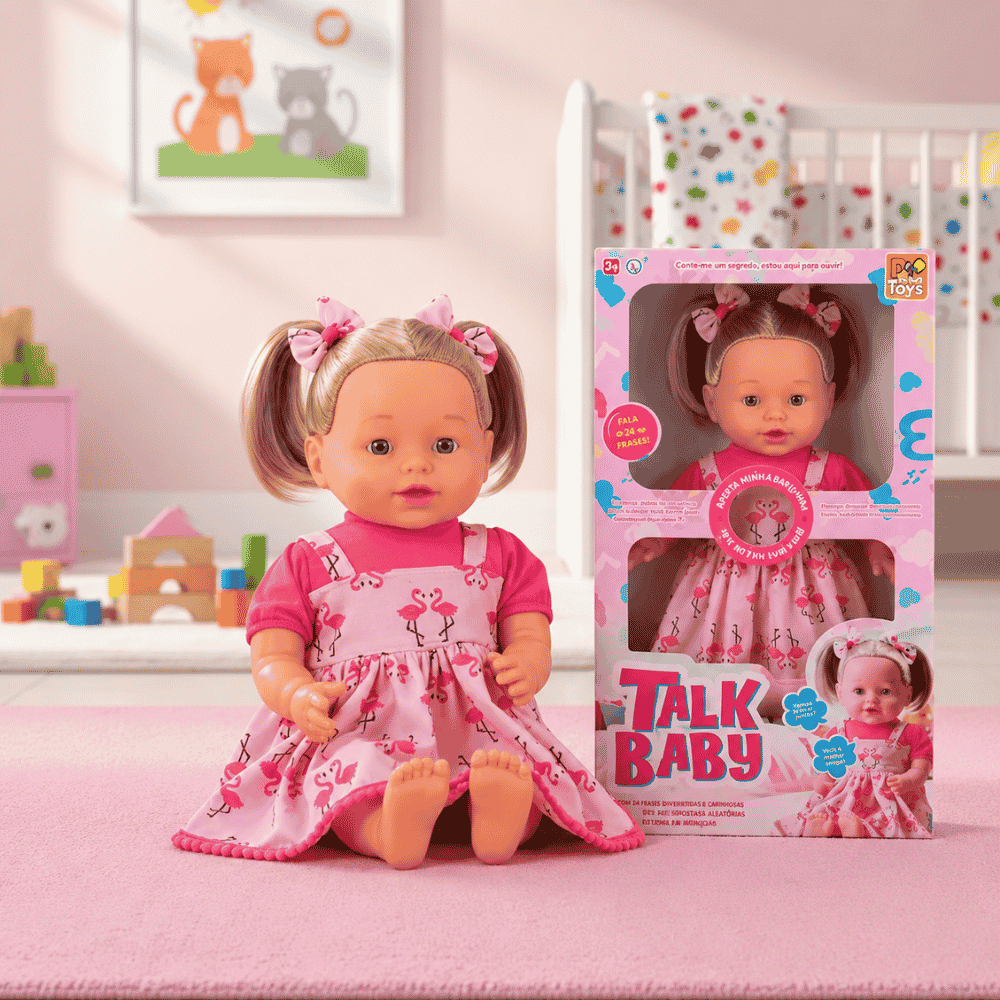 Boneca Talk Baby Fala 30 Frases Bee Toys