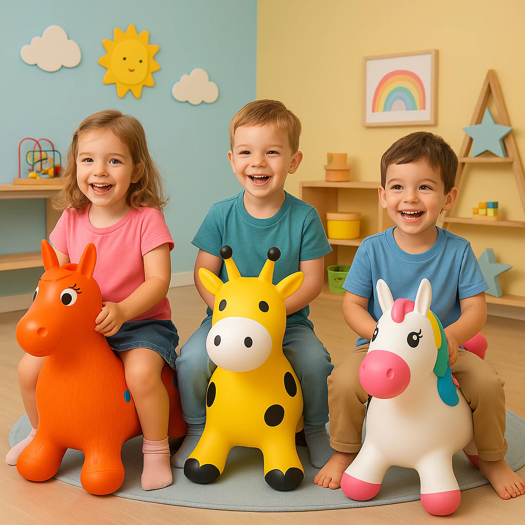 Vaquinha Upa Upa Original Inflável Musical Criança Pocotó - Bee Toys