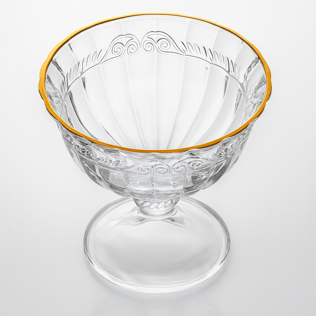 Taça Para Sobremesa Imperial Com Fio De Ouro Coliseu