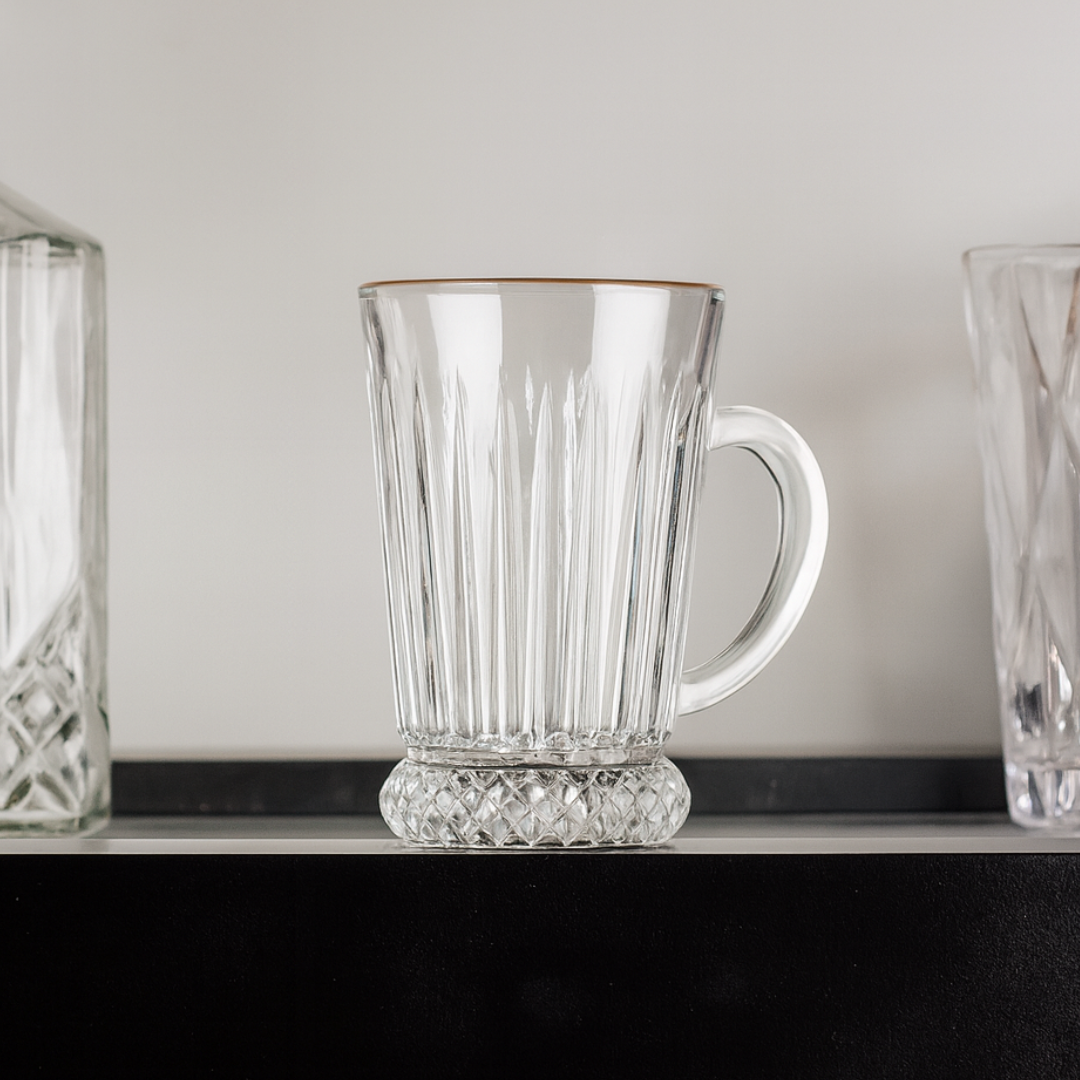 Taça Para Cappuccino Com Fio De Ouro