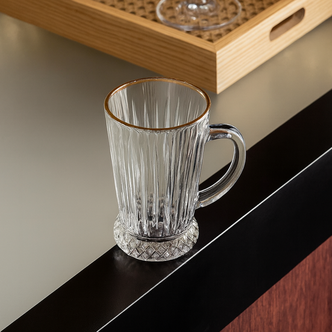 Taça Para Cappuccino Com Fio De Ouro