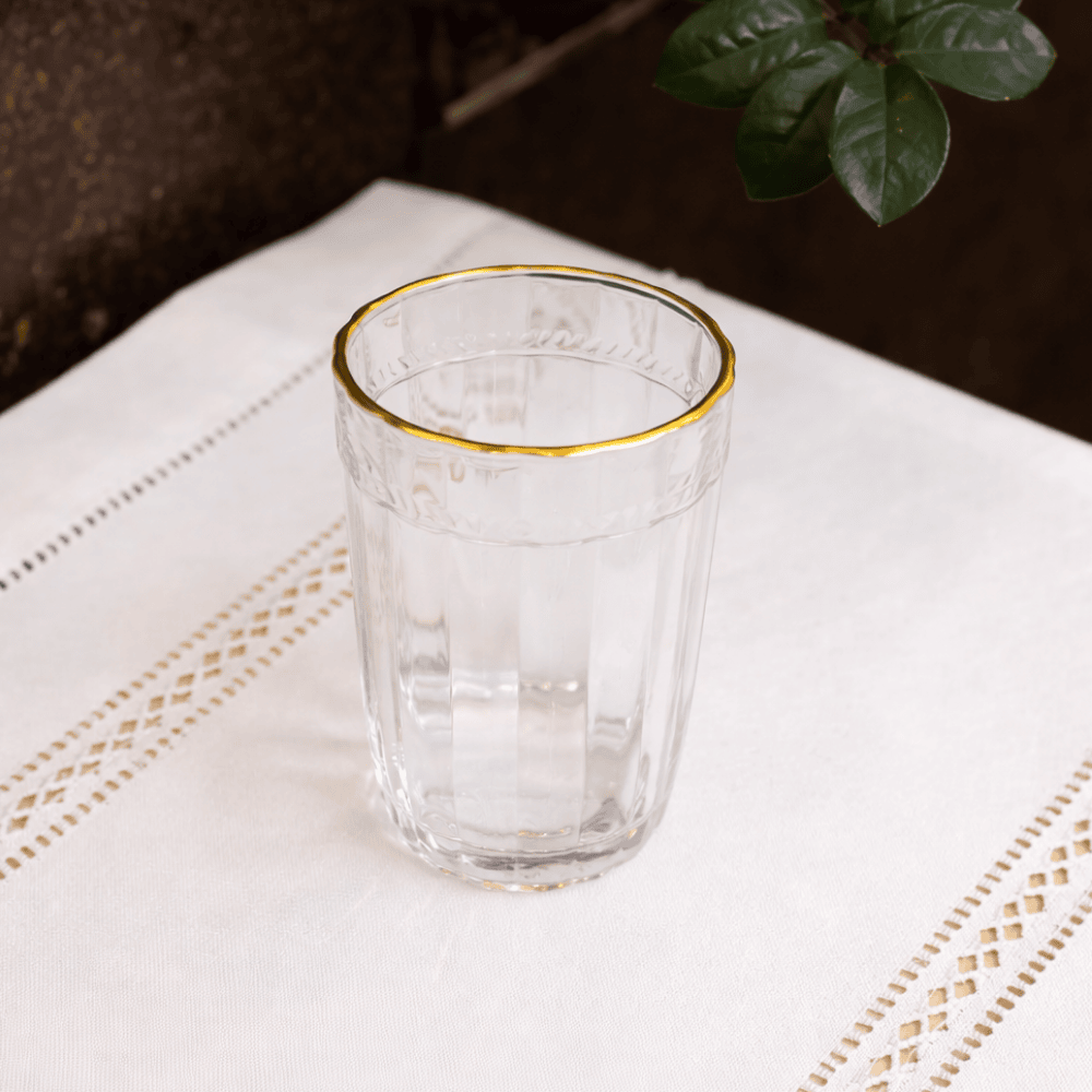Copo Alto Com Fio De Ouro Imperial 370Ml Coliseu