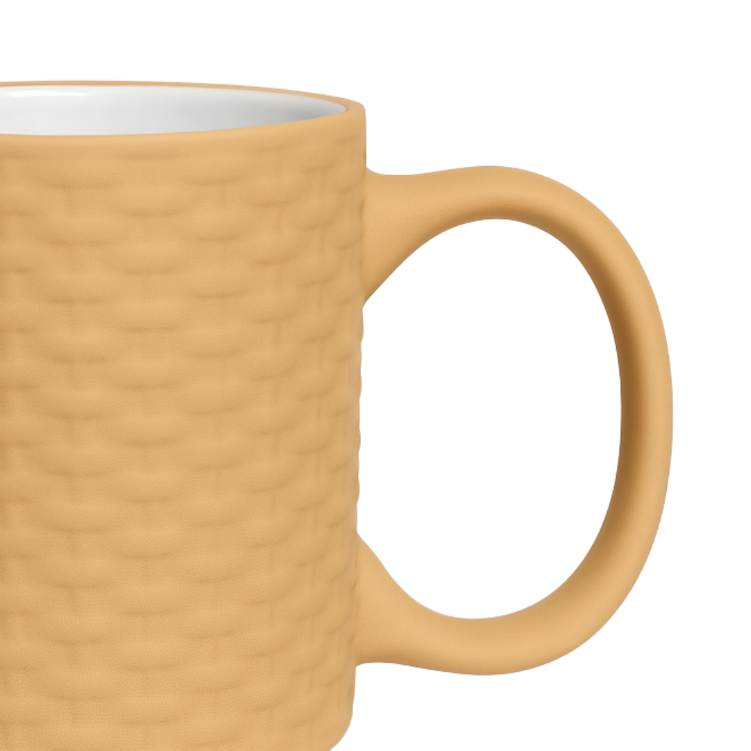 Caneca Porcelana Rattan 310Ml Etilux