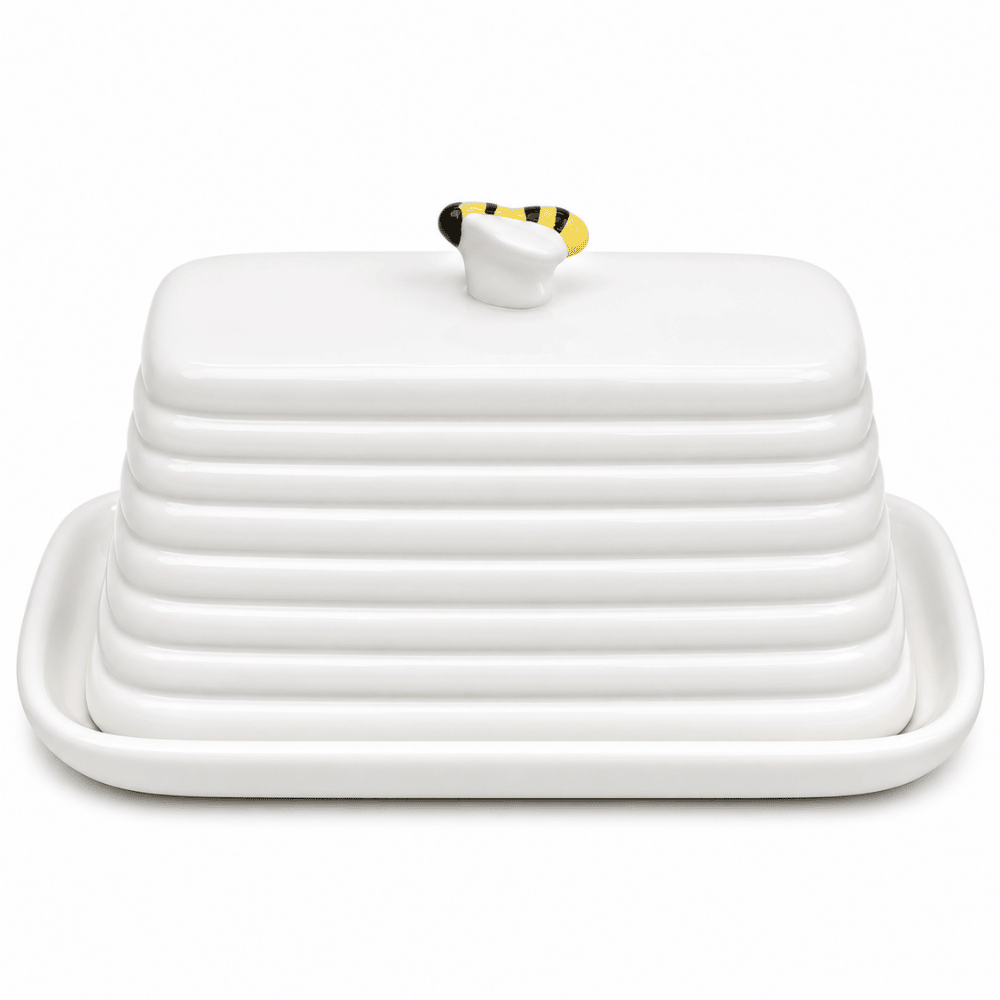 Manteigueira Porcelana Bee 17cm Etilux