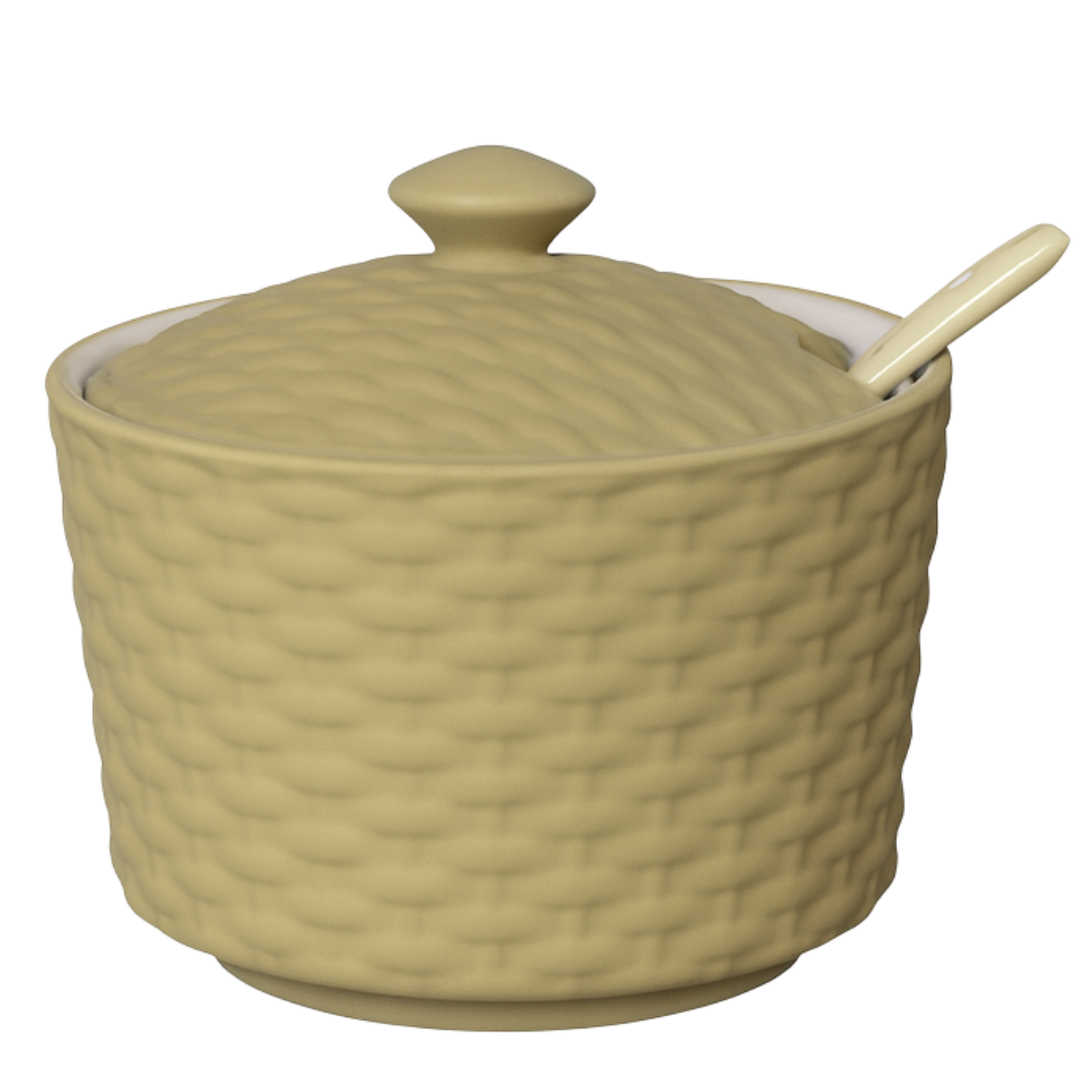 Açucareiro Porcelana Rattan 290Ml Etilux