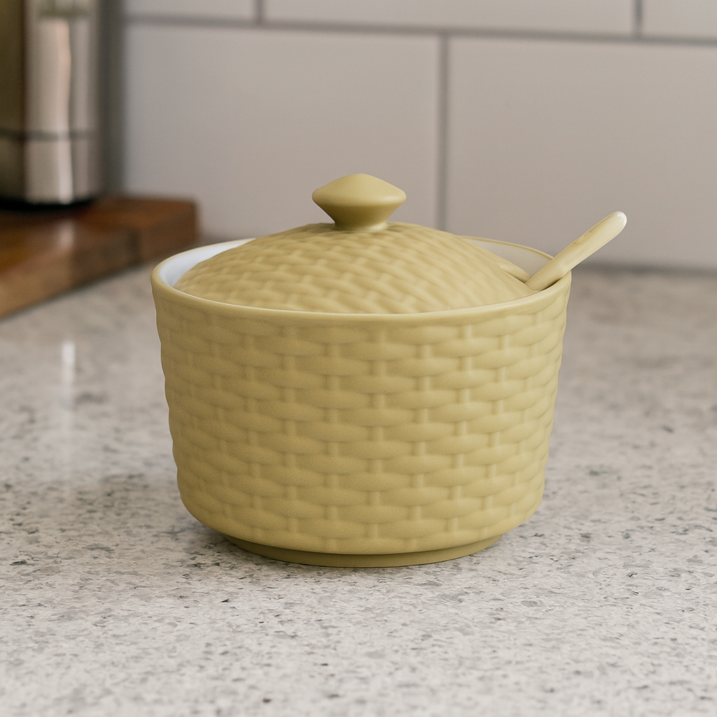 Açucareiro Porcelana Rattan 290Ml Etilux