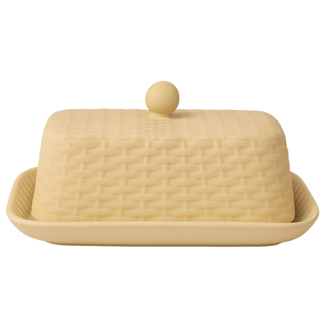 Manteigueira Porcelana Rattan 17Cm Etilux