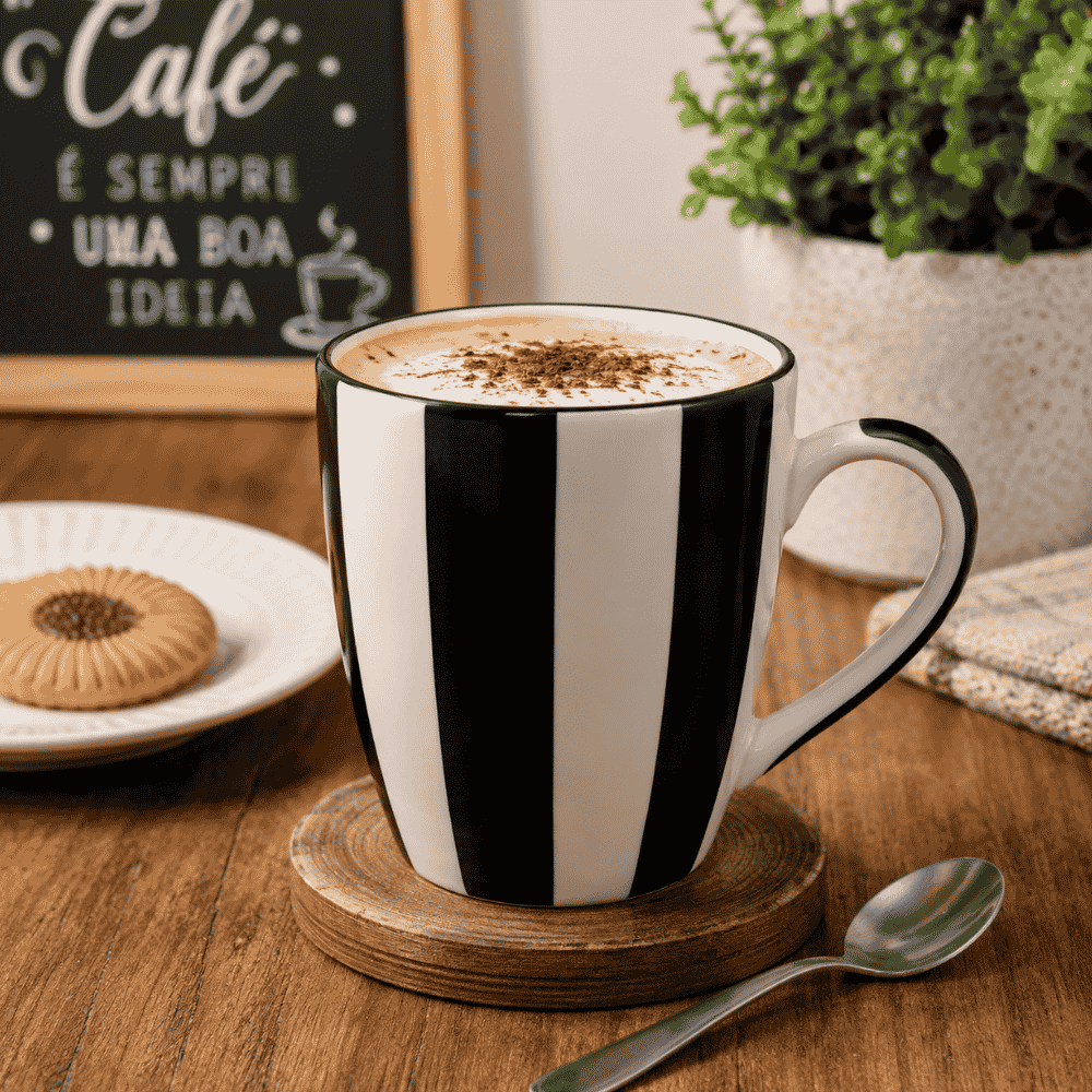 Caneca de Cerâmica Verso 330ml Etilux