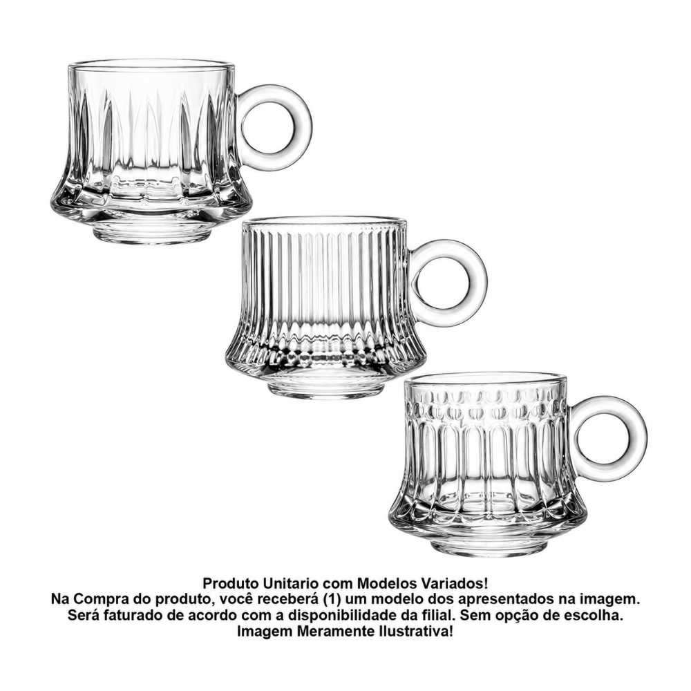Xícara de Café Space 70ml Cristal Sortida Coliseu