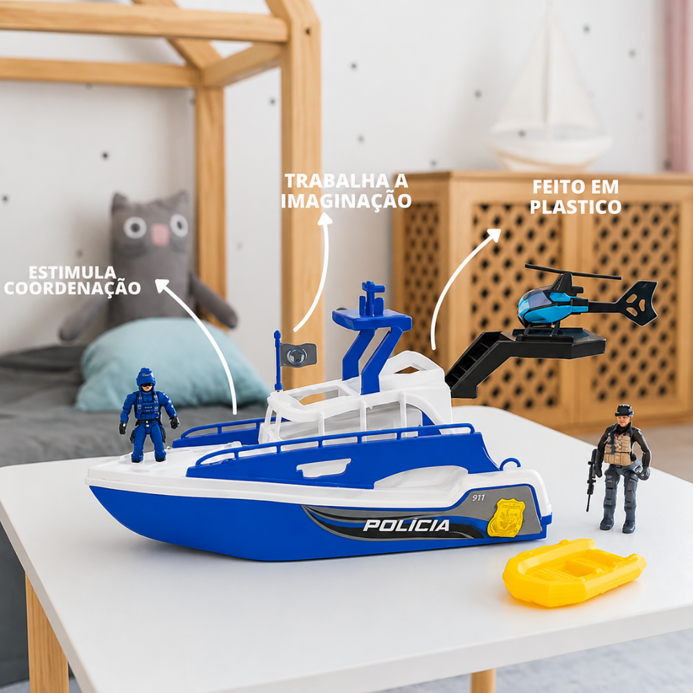 Barco Patrulha Naval Polícia Samba Toys