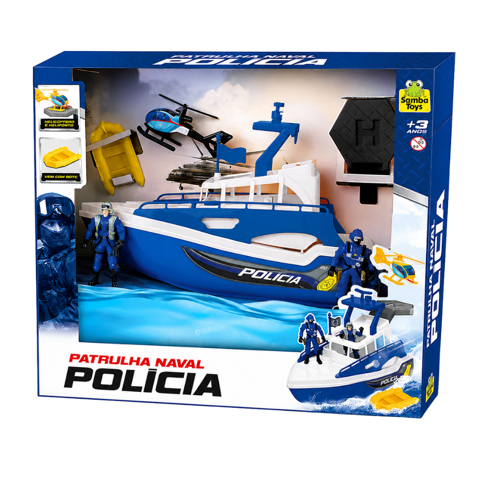 Barco Patrulha Naval Polícia Samba Toys
