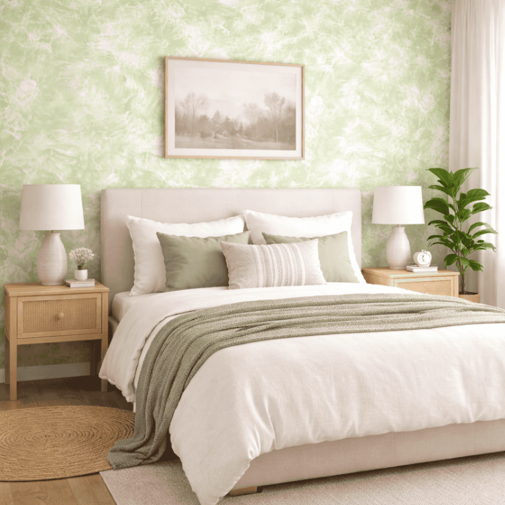 Papel Decorativo Auto Adesivo Marmorizado Verde Yins