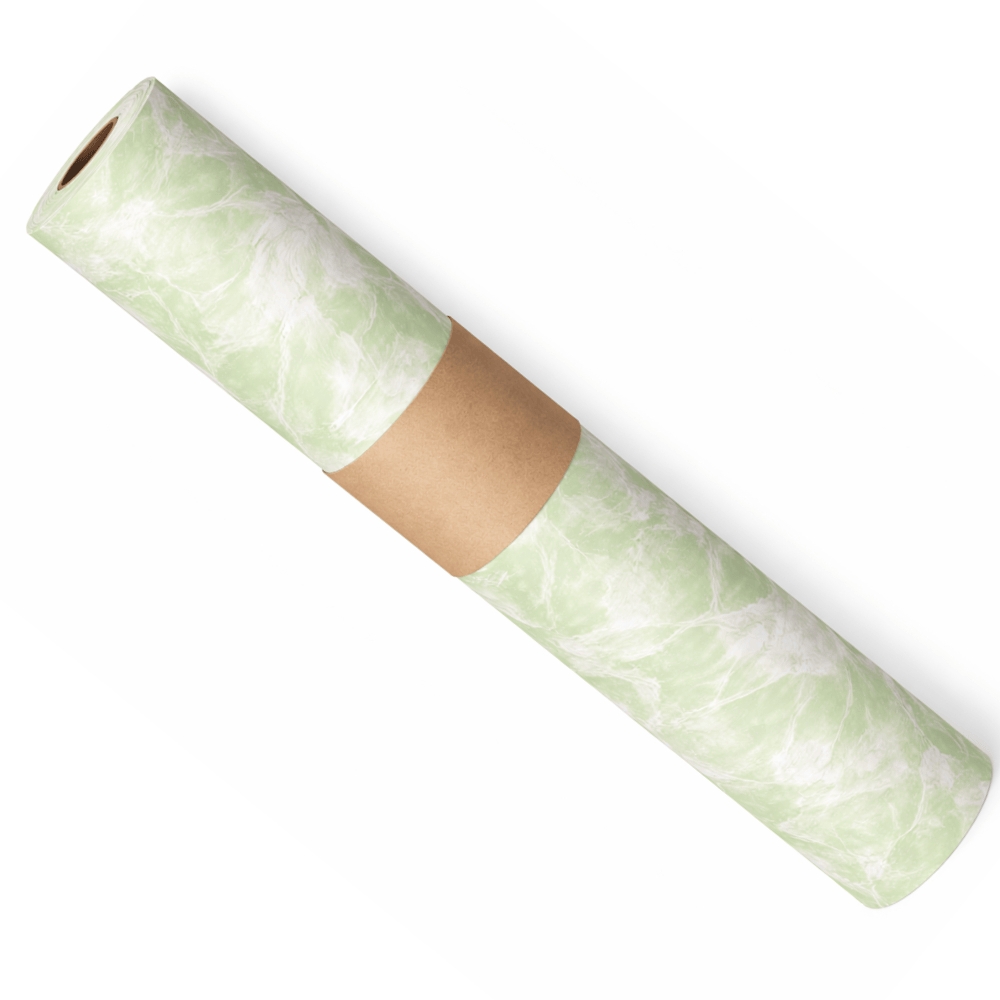 Papel Decorativo Auto Adesivo Marmorizado Verde Yins