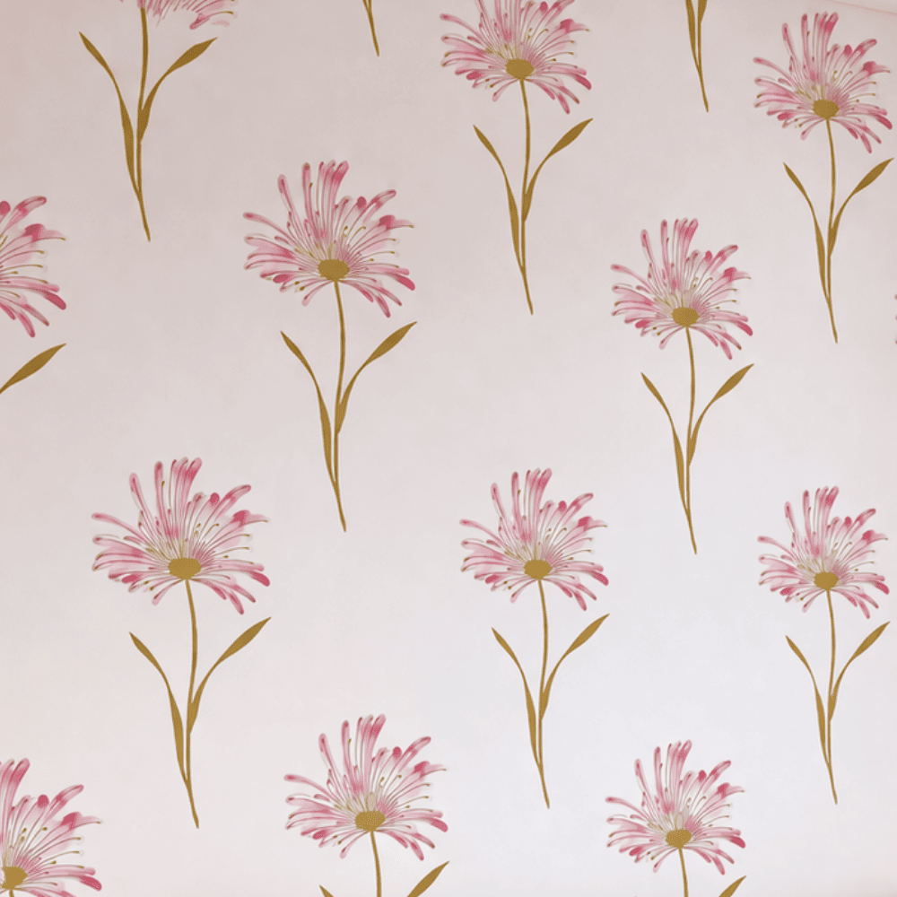 Papel Decorativo Auto Adesivo 45Cmx5M Dália Rosa Yins