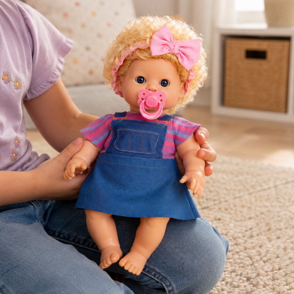 Boneca Danadinhas Cabelo Crespo Loiro Milk Brinquedos
