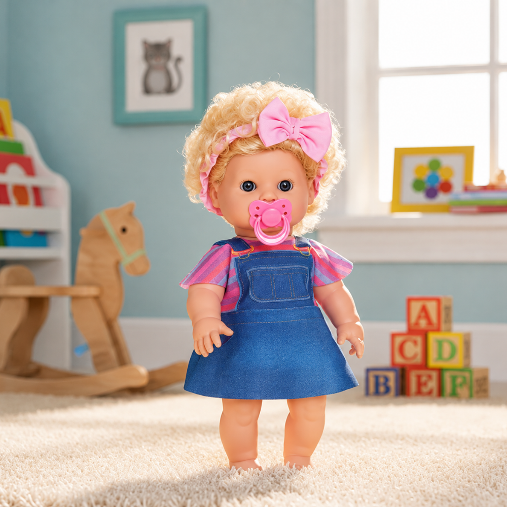 Boneca Danadinhas Cabelo Crespo Loiro Milk Brinquedos