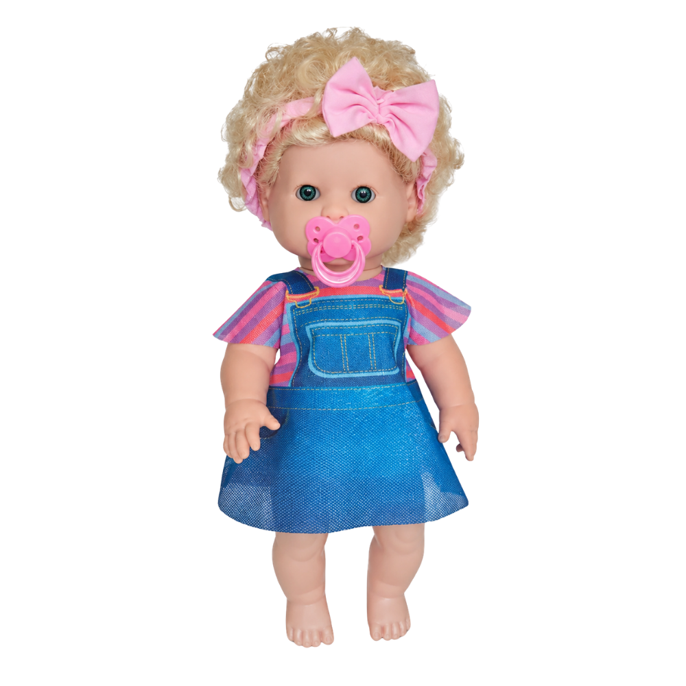 Boneca Danadinhas Cabelo Crespo Loiro Milk Brinquedos