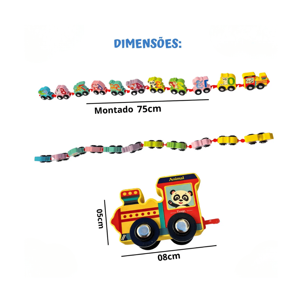 Brinquedo Educativo Trem Numérico Arktoys