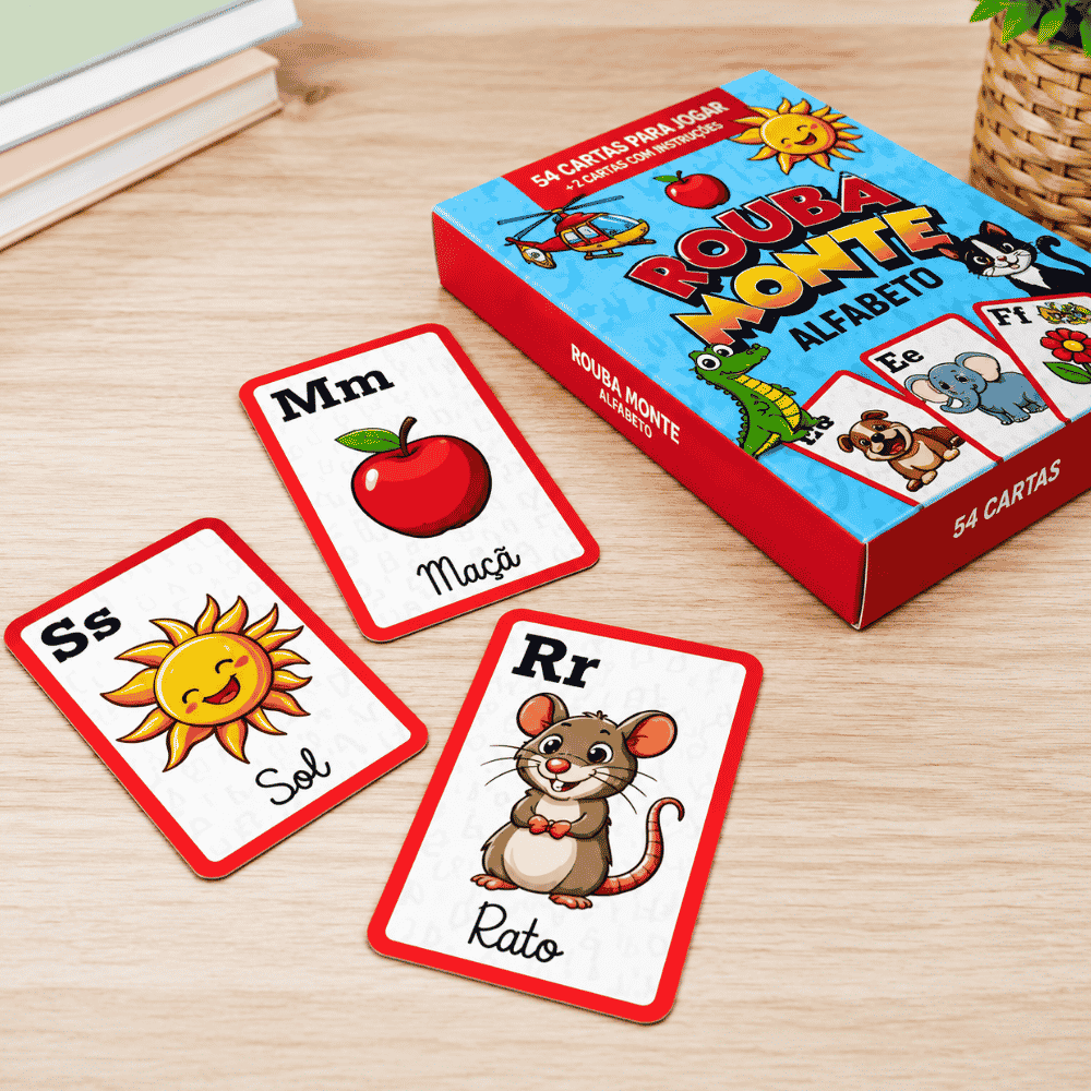 Cartas Rouba Monte Alfabeto MiniToys