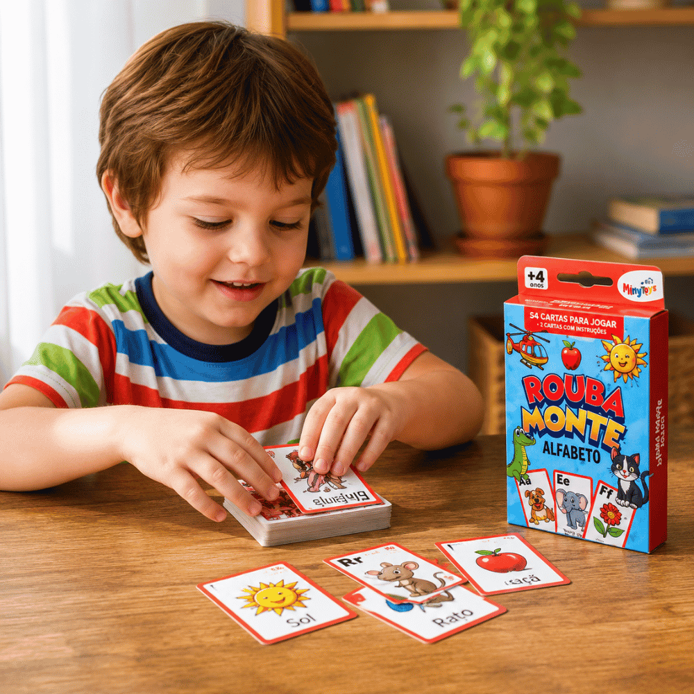 Cartas Rouba Monte Alfabeto MiniToys