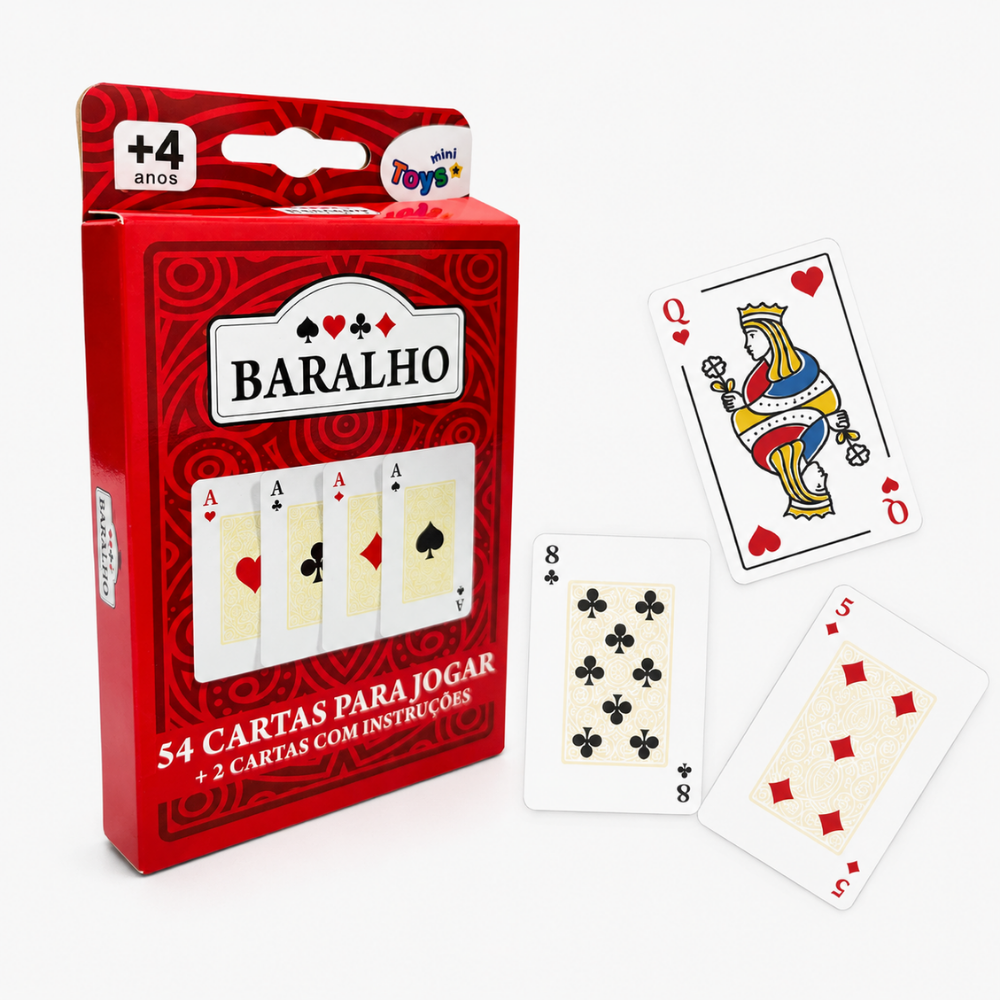 Baralho Tradicional 56 Cartas Mini Toys